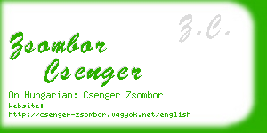 zsombor csenger business card